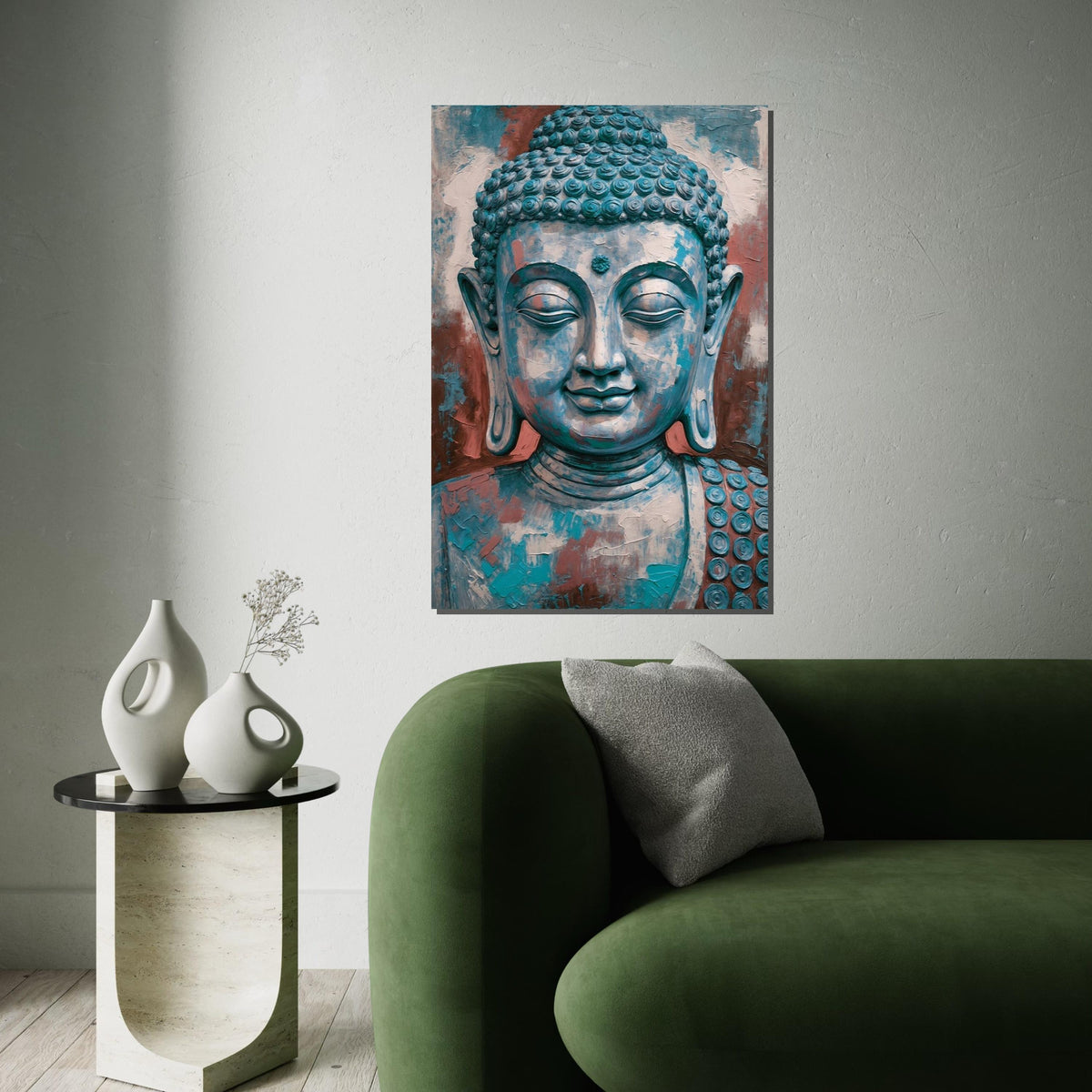 Buddha Serenity Canvas, Zen Wall Art, Buddha Meditation Poster, Wall Art Canvas Design, Ready To Hang Calm Decor