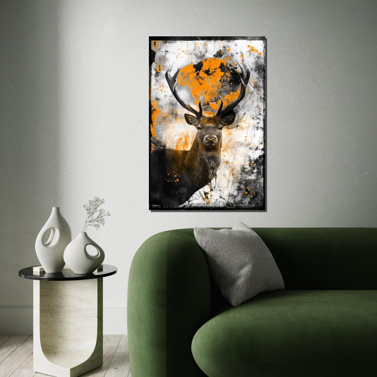 Abstract Stag Canvas Art, Deer Wall Print, Animal Canvas, Modern Wildlife Art, Wall Art Canvas Design, Ready To Hang Decoration