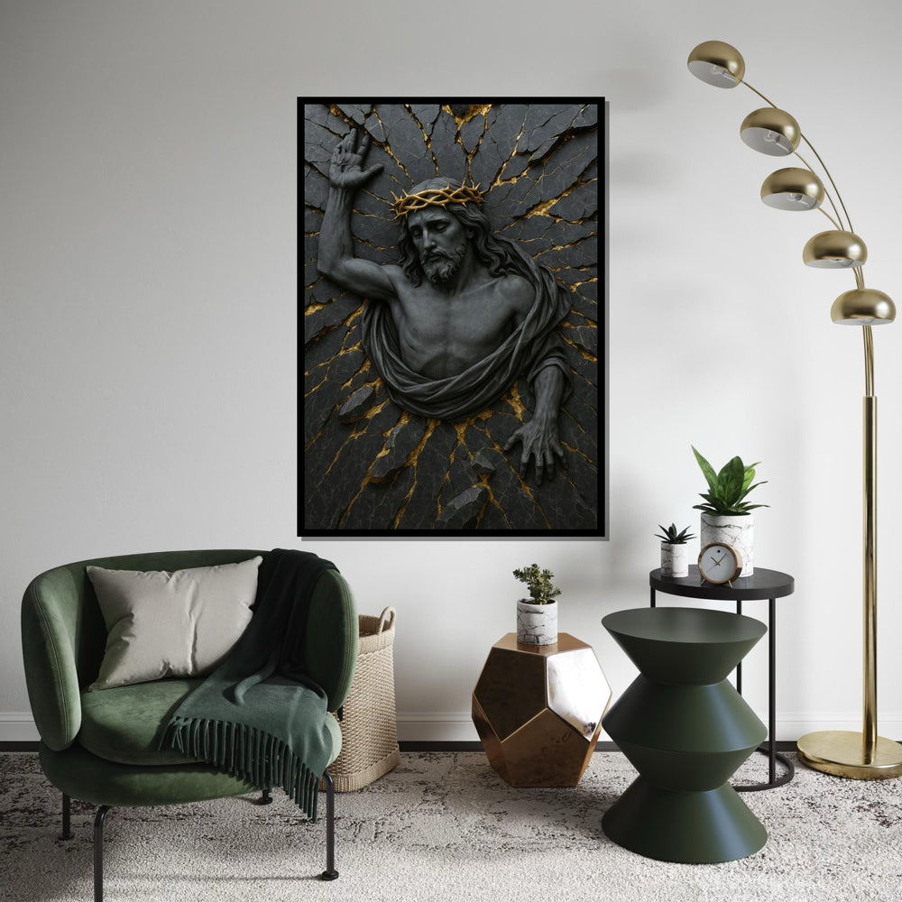 Jesus Christ Canvas, Religious Wall Art, Crown of Thorns Art, Spiritual Canvas Design, Inspirational Decor,Ready to Hang Decoration,Gift Art