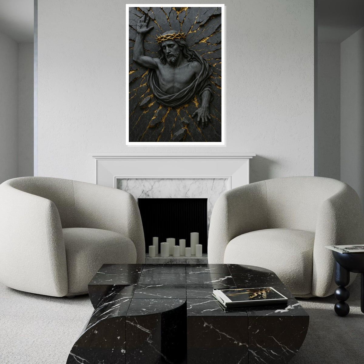 Jesus Christ Canvas, Religious Wall Art, Crown of Thorns Art, Spiritual Canvas Design, Inspirational Decor,Ready to Hang Decoration,Gift Art