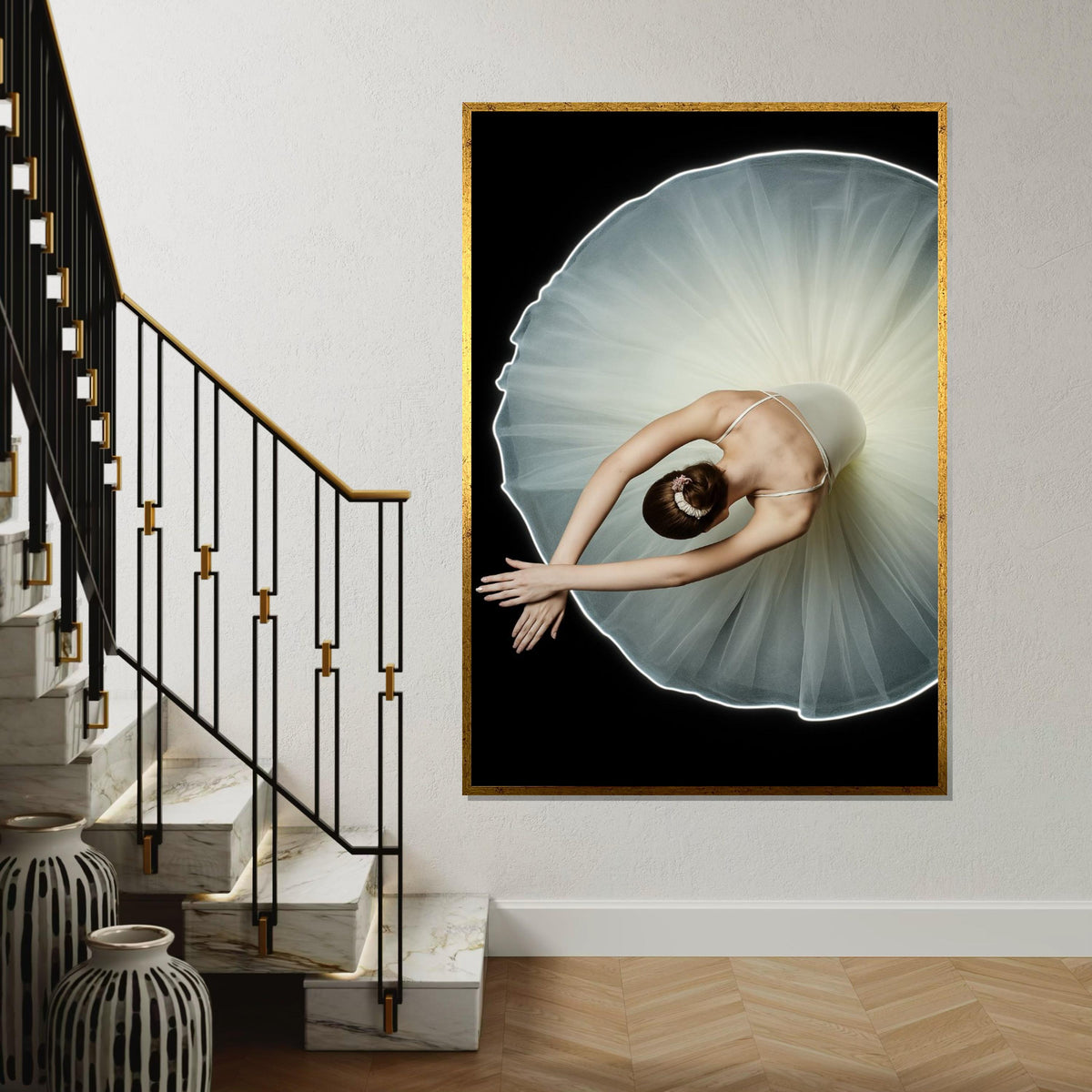 Ballerina Canvas, Elegant Dance Art, Ballet Wall Print, Graceful Dancer Art, Wall Art Canvas Design, Ready To Hang Decoration, Print Canvas