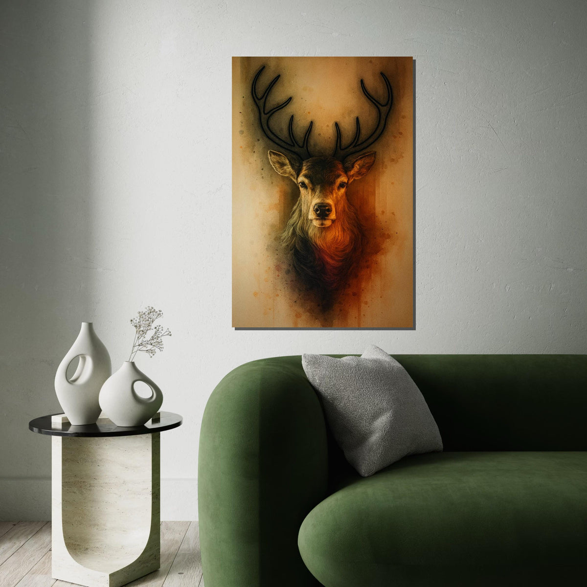 Majestic Deer Canvas, Animal Wall Art, Nature Print, Stag Portrait, Wall Art Canvas Design, Ready to Hang Deer Decor,Print Canvas, Gift Art