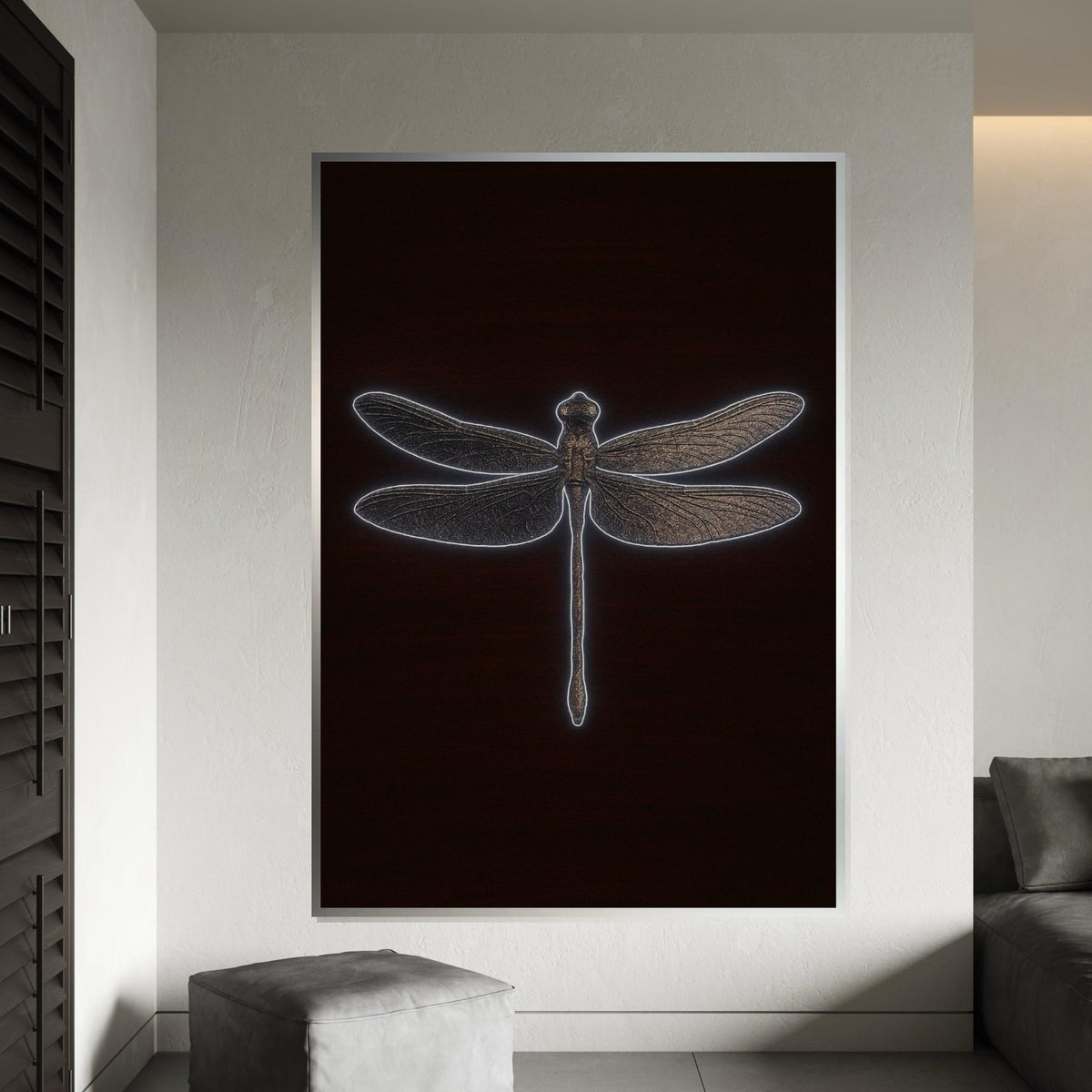 Dragonfly Canvas Wall Art, Insect Wall Art, Dragonfly Print, Modern Canvas Decor, Wall Art Canvas Design, Ready to Hang Decoration, Gift Art