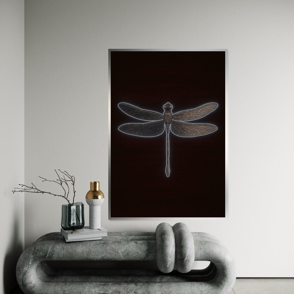 Dragonfly Canvas Wall Art, Insect Wall Art, Dragonfly Print, Modern Canvas Decor, Wall Art Canvas Design, Ready to Hang Decoration, Gift Art