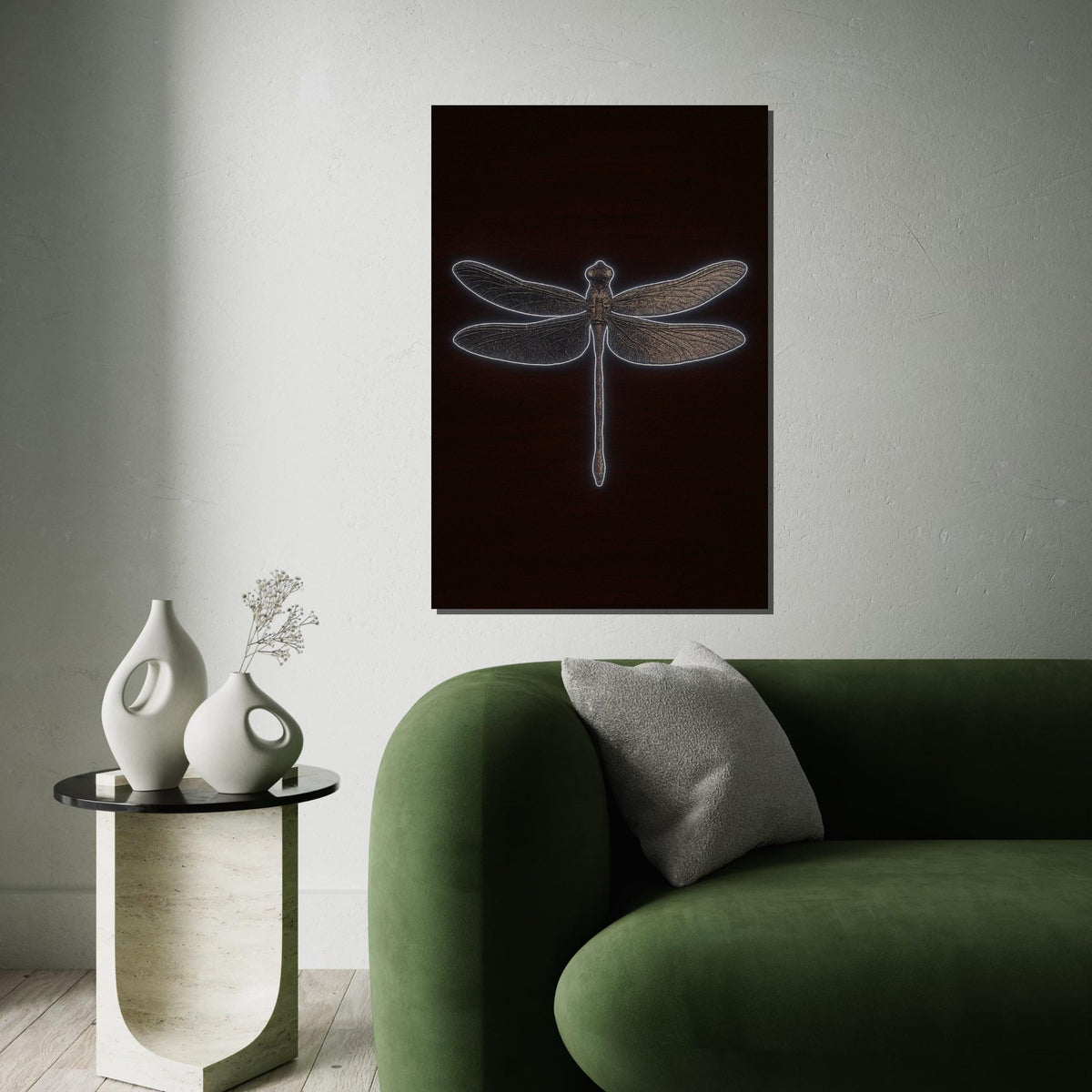 Dragonfly Canvas Wall Art, Insect Wall Art, Dragonfly Print, Modern Canvas Decor, Wall Art Canvas Design, Ready to Hang Decoration, Gift Art