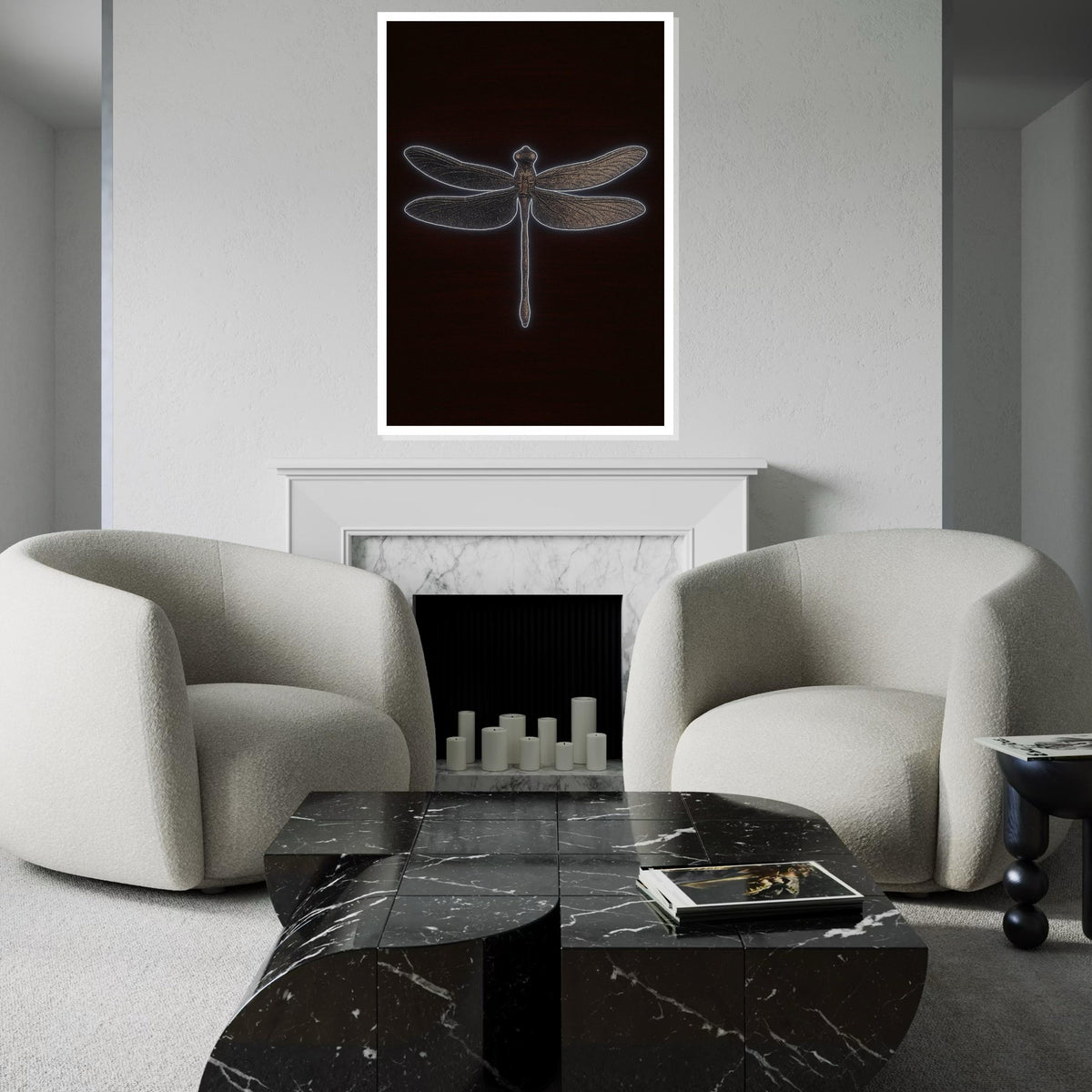 Dragonfly Canvas Wall Art, Insect Wall Art, Dragonfly Print, Modern Canvas Decor, Wall Art Canvas Design, Ready to Hang Decoration, Gift Art
