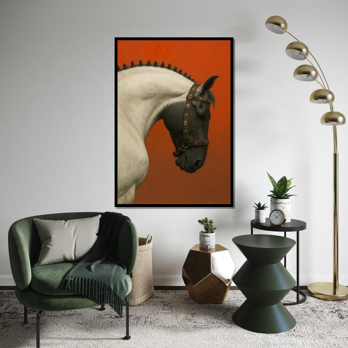 Majestic Horse Canvas, Elegant Horse Portrait, Animal Wall Art, Noble Horse Print, Wall Art Canvas Design, Ready To Hang Decoration