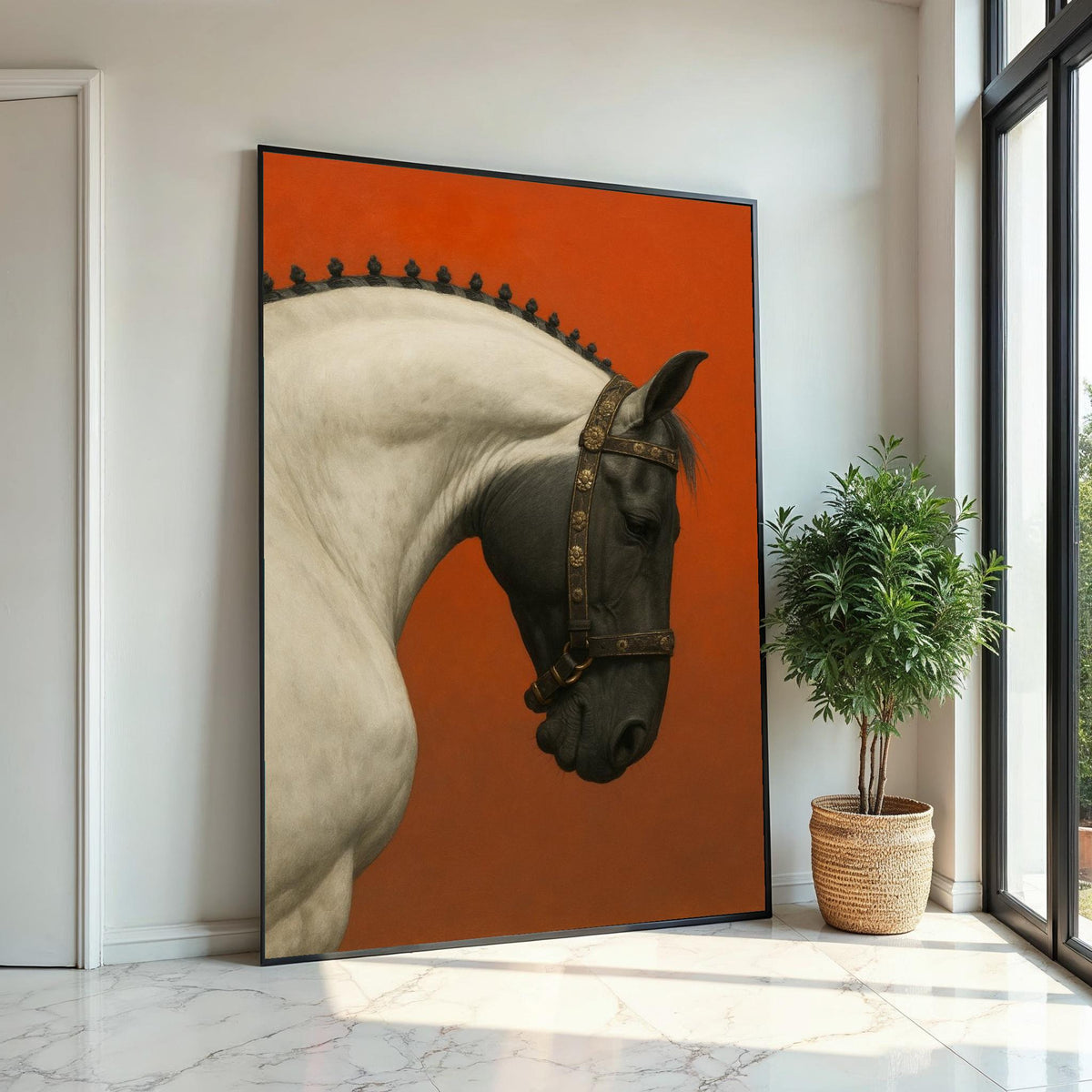 Majestic Horse Canvas, Elegant Horse Portrait, Animal Wall Art, Noble Horse Print, Wall Art Canvas Design, Ready To Hang Decoration