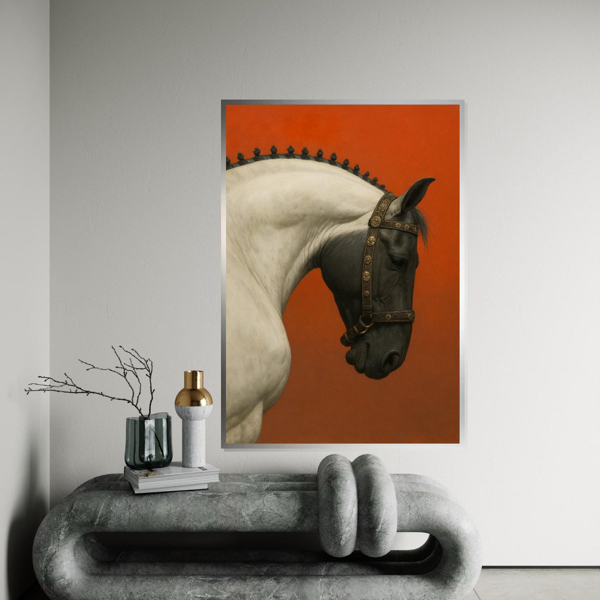 Majestic Horse Canvas, Elegant Horse Portrait, Animal Wall Art, Noble Horse Print, Wall Art Canvas Design, Ready To Hang Decoration