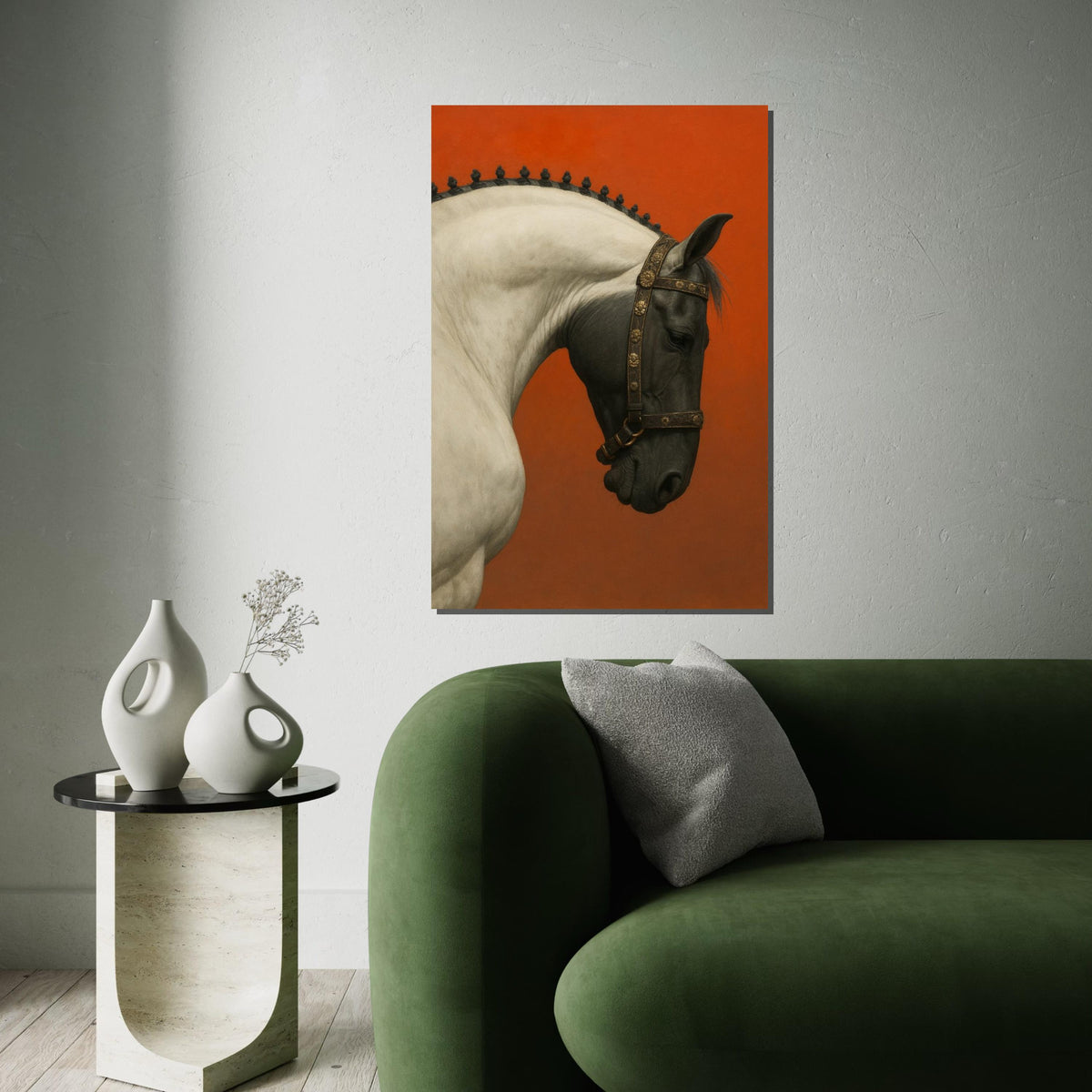Majestic Horse Canvas, Elegant Horse Portrait, Animal Wall Art, Noble Horse Print, Wall Art Canvas Design, Ready To Hang Decoration