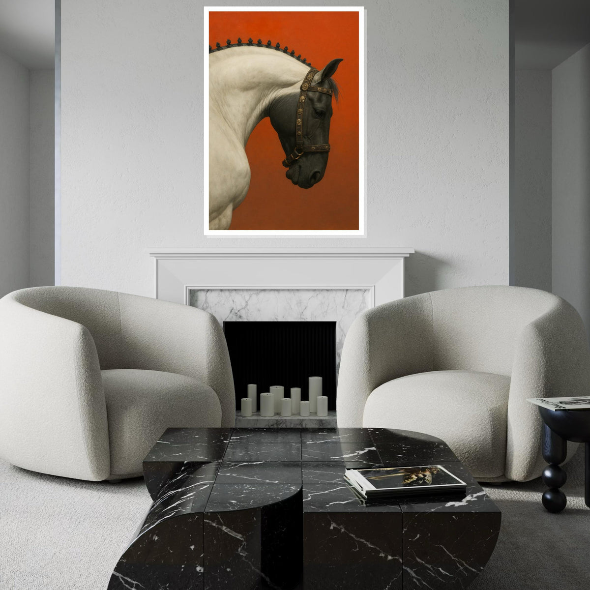 Majestic Horse Canvas, Elegant Horse Portrait, Animal Wall Art, Noble Horse Print, Wall Art Canvas Design, Ready To Hang Decoration