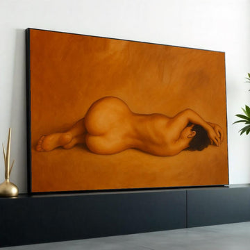 Reclining Nude Canvas, Abstract Body Art, Wall Art Canvas Design, Minimalist Nude Poster, Framed Canvas Ready to Hang Decoration