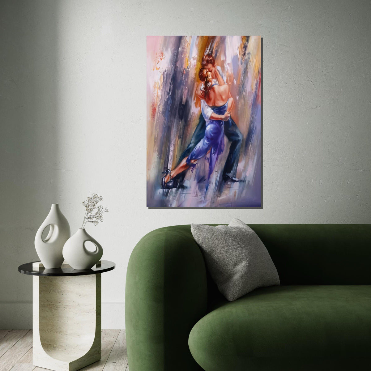 Tango Passion Canvas, Dance Couple Wall Art, Romantic Dance Poster, Wall Art Canvas Design, Ready to Hang Decoration