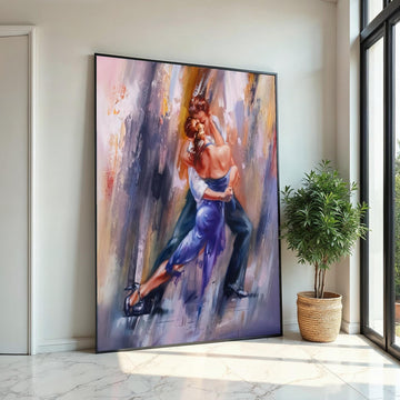Tango Passion Canvas, Dance Couple Wall Art, Romantic Dance Poster, Wall Art Canvas Design, Ready to Hang Decoration