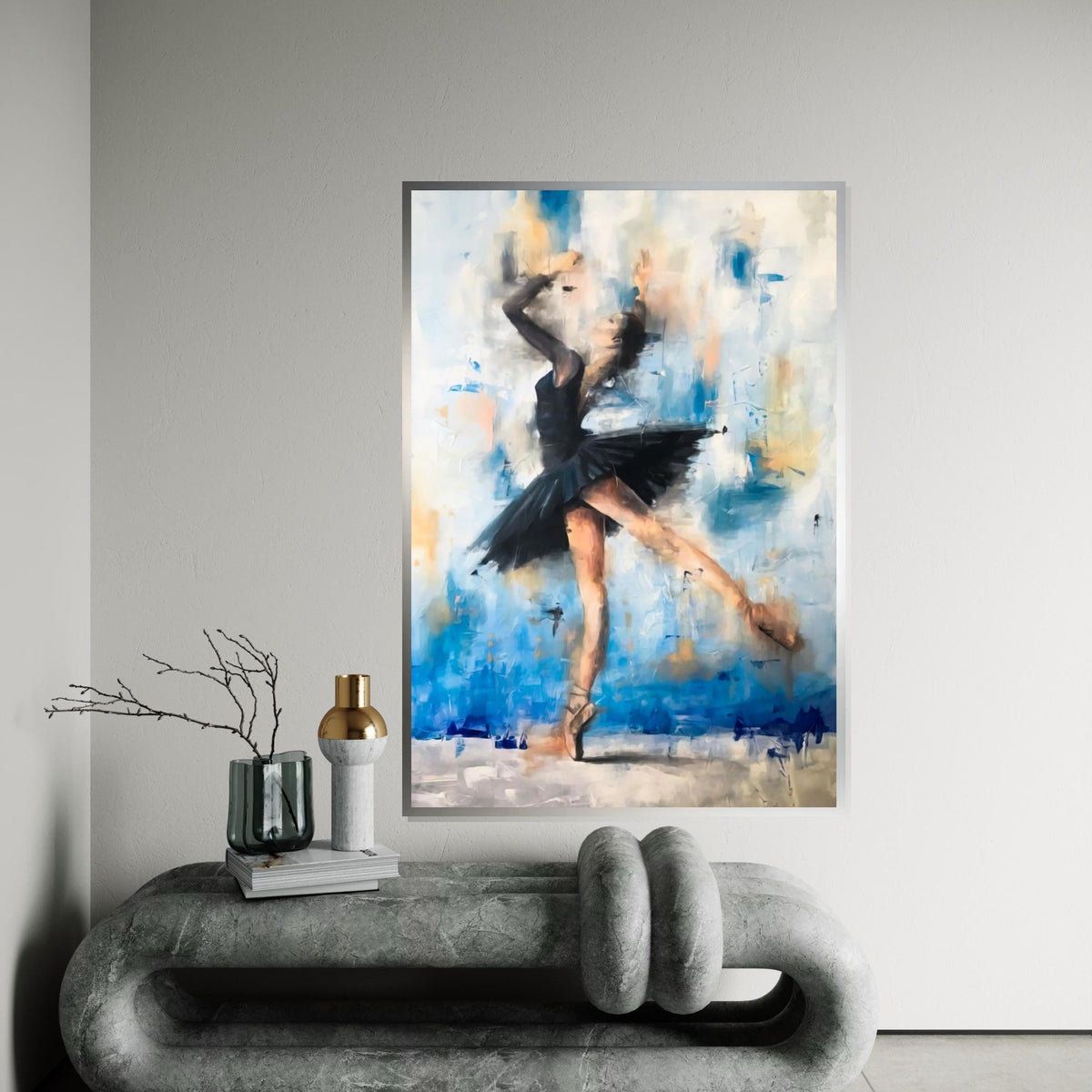Ballerina Canvas Wall Art, Dance Art Print, Ballet Wall Decor, Elegant Dancer Canvas, Wall Art Canvas Design, Ready to Hang Decoration
