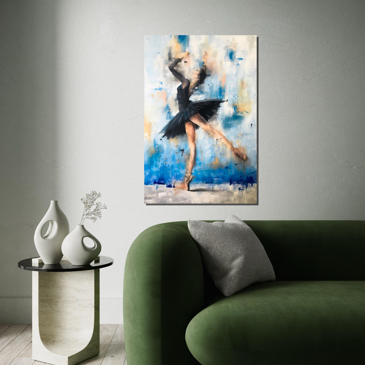 Ballerina Canvas Wall Art, Dance Art Print, Ballet Wall Decor, Elegant Dancer Canvas, Wall Art Canvas Design, Ready to Hang Decoration