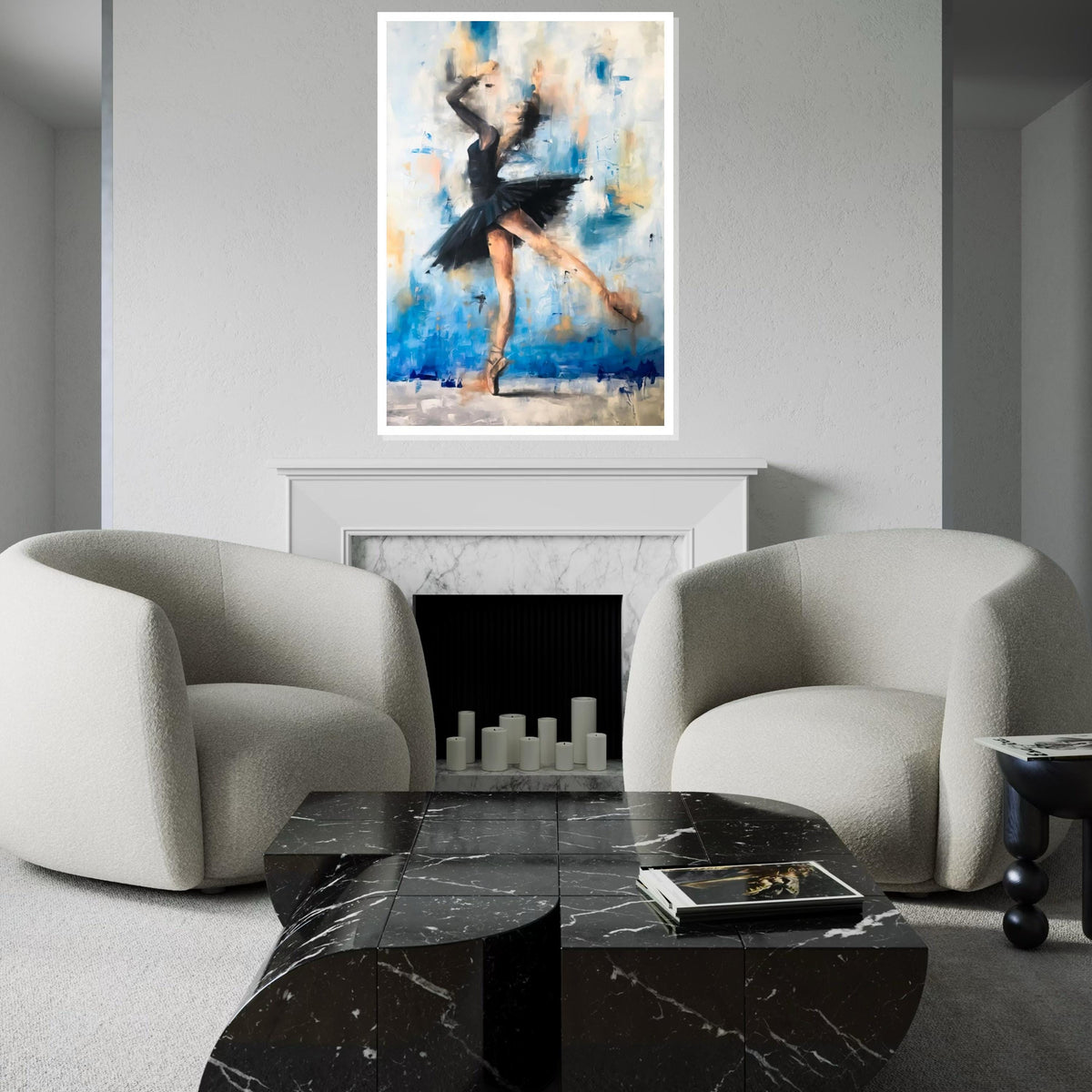 Ballerina Canvas Wall Art, Dance Art Print, Ballet Wall Decor, Elegant Dancer Canvas, Wall Art Canvas Design, Ready to Hang Decoration