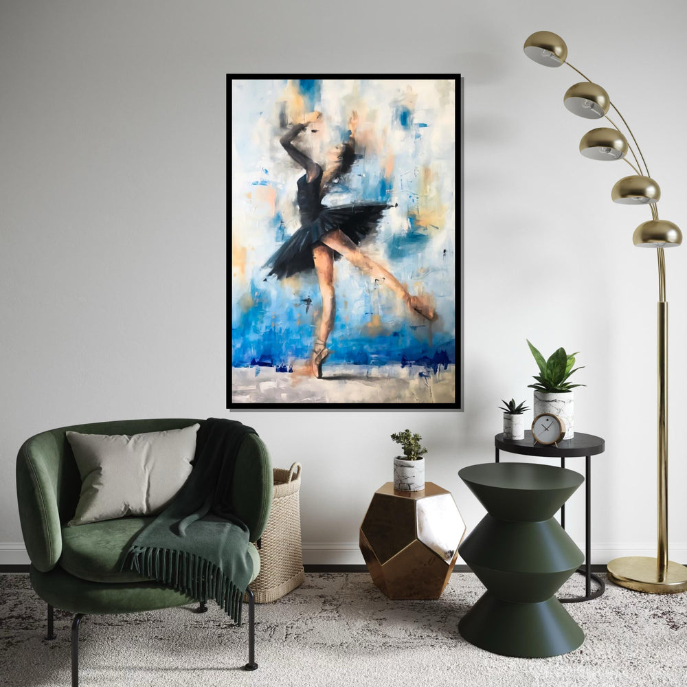 Ballerina Canvas Wall Art, Dance Art Print, Ballet Wall Decor, Elegant Dancer Canvas, Wall Art Canvas Design, Ready to Hang Decoration