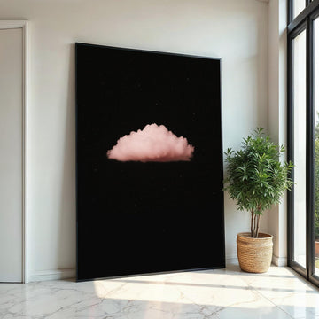 Dreamy Pink Cloud, Night Sky Canvas, Ethereal Cloud Art, Wall Art Canvas Design, Ready to Hang Home Décor