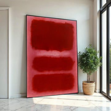 Mark Rothko Canvas, Red Abstract Wall Art, Mark Rothko Style Print,Affiche Art,Expressionist Canvas Painting,Ready To Hang Decor,Print Art
