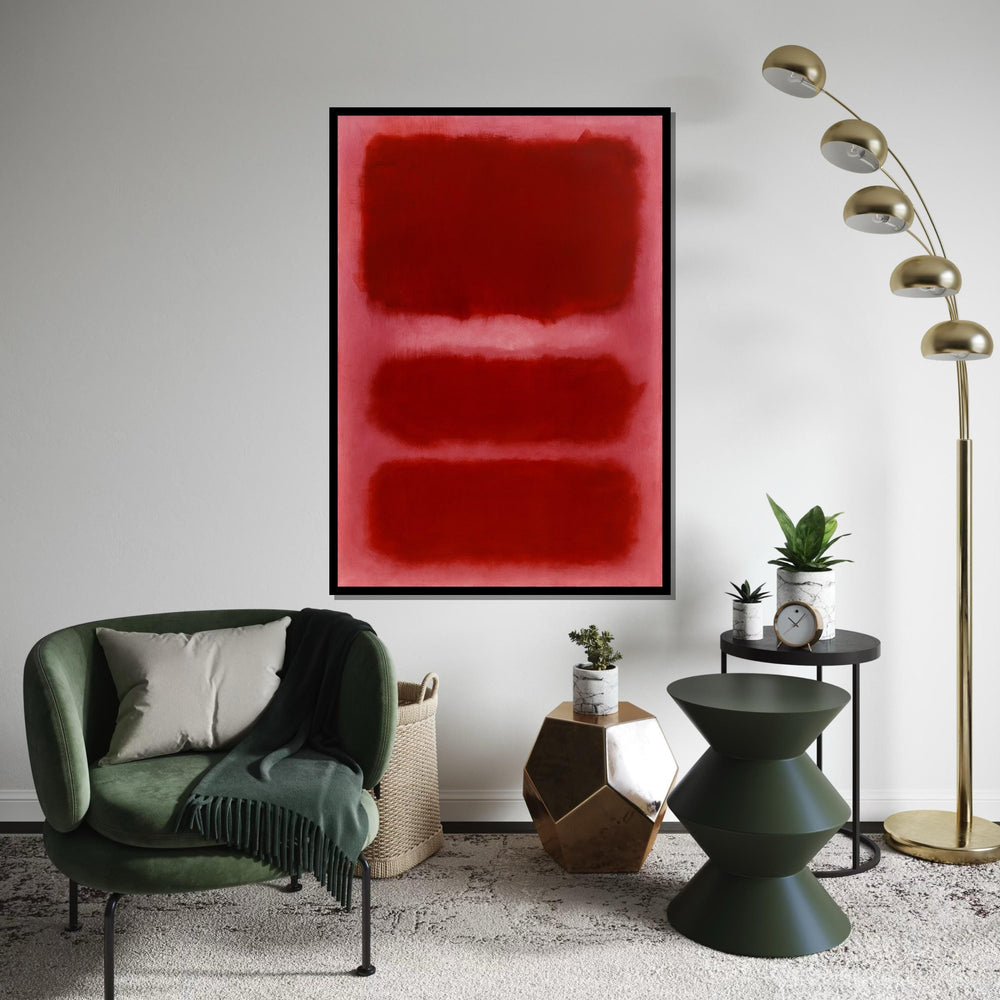 Mark Rothko Canvas, Red Abstract Wall Art, Mark Rothko Style Print,Affiche Art,Expressionist Canvas Painting,Ready To Hang Decor,Print Art