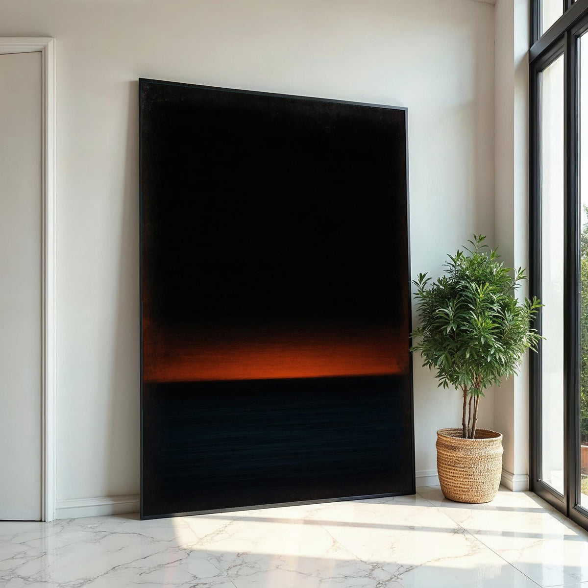 Mark Rothko Canvas, Black Abstract Wall Art, Mark Rothko Style Print,Affiche Art,Expressionist Canvas Painting,Ready To Hang Decor,Print Art