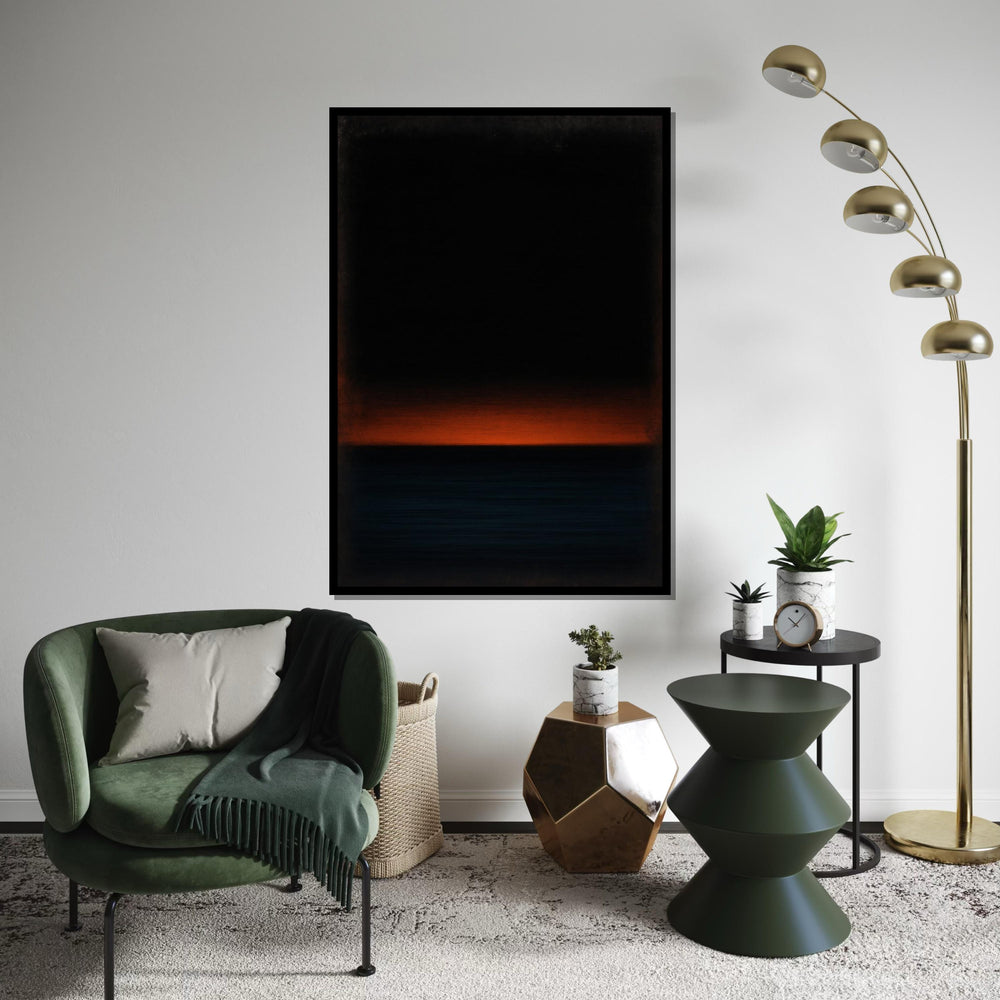 Mark Rothko Canvas, Black Abstract Wall Art, Mark Rothko Style Print,Affiche Art,Expressionist Canvas Painting,Ready To Hang Decor,Print Art