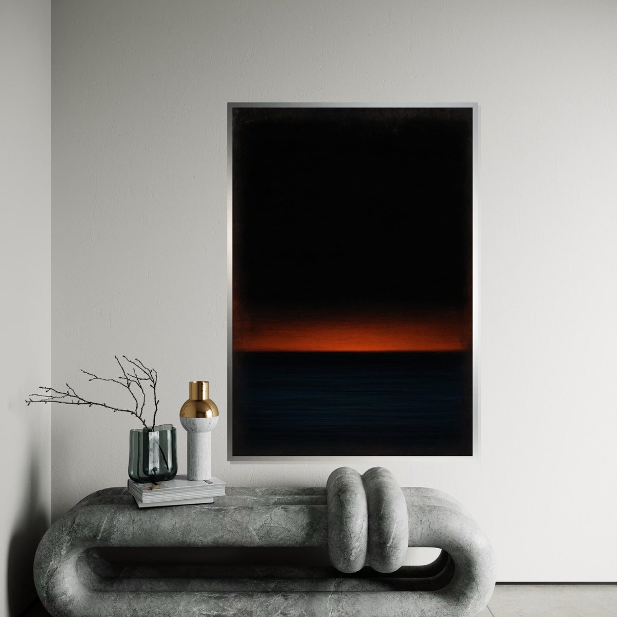Mark Rothko Canvas, Black Abstract Wall Art, Mark Rothko Style Print,Affiche Art,Expressionist Canvas Painting,Ready To Hang Decor,Print Art