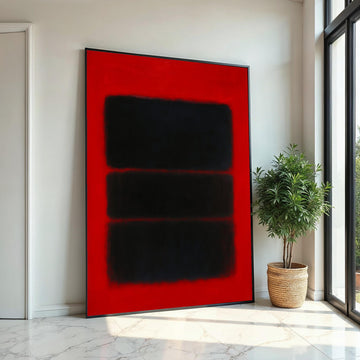 Mark Rothko Canvas, Red Abstract Wall Art, Mark Rothko Style Print,Affiche Art,Expressionist Canvas Painting,Ready To Hang Decor,Print Art