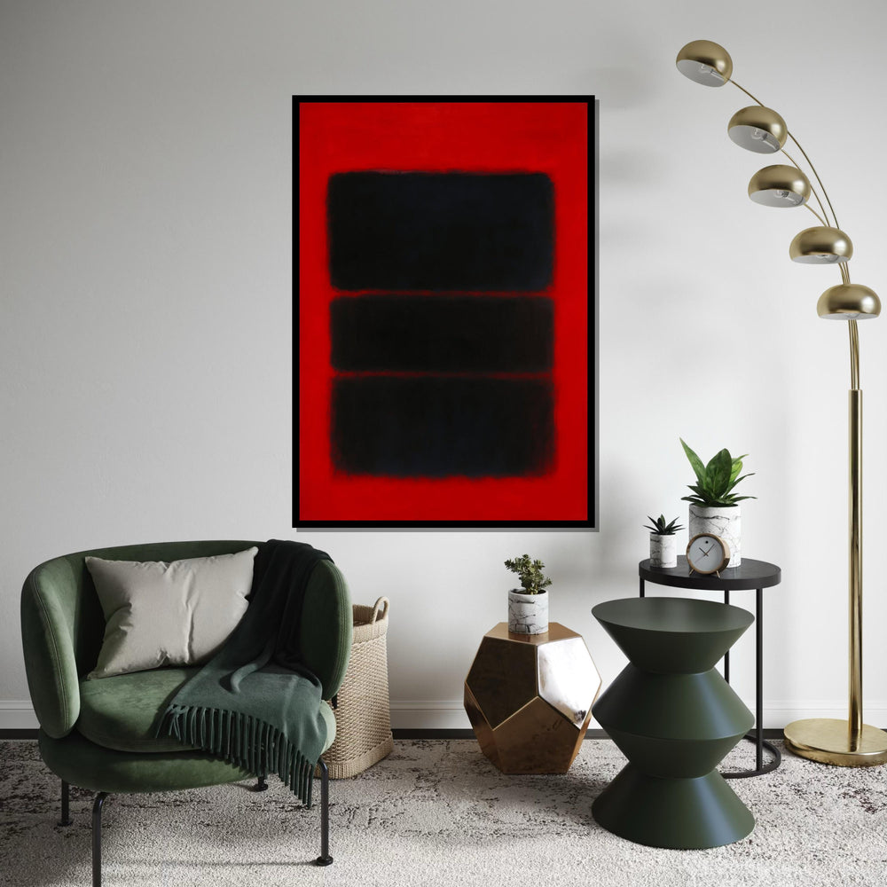 Mark Rothko Canvas, Red Abstract Wall Art, Mark Rothko Style Print,Affiche Art,Expressionist Canvas Painting,Ready To Hang Decor,Print Art