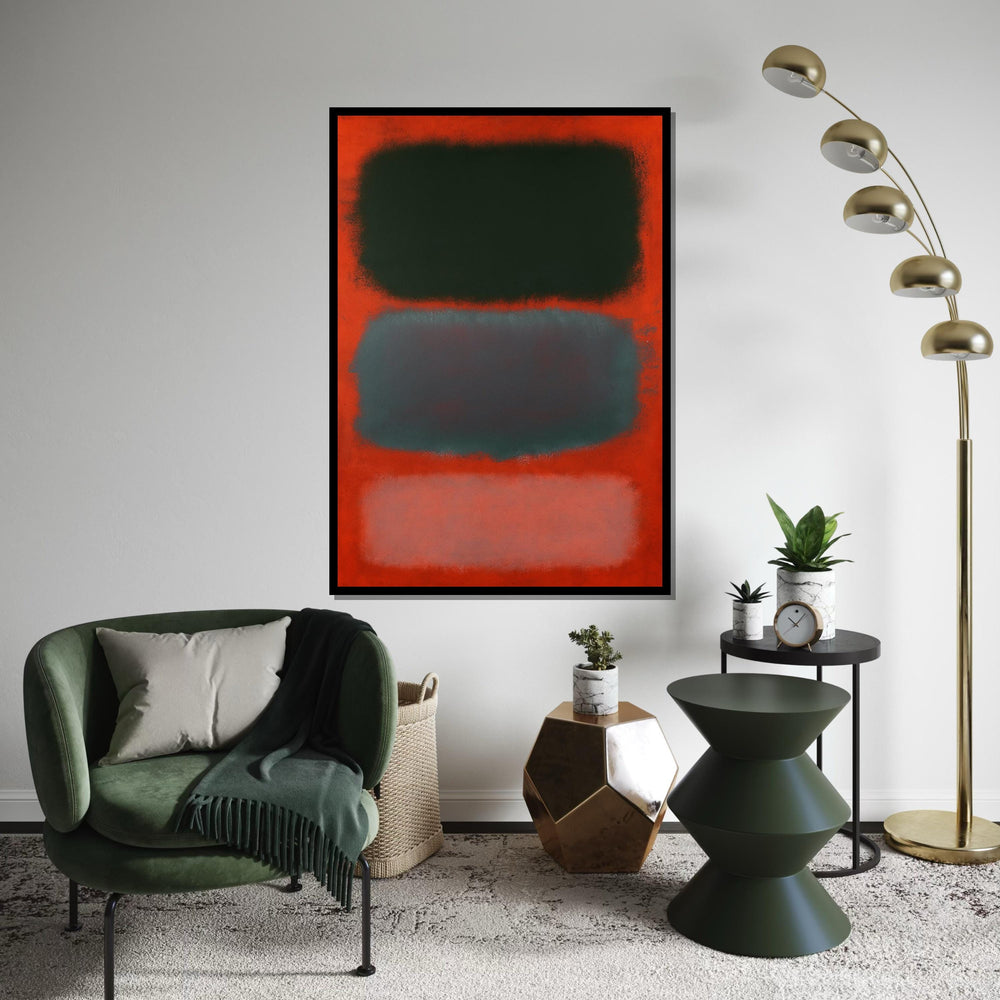 Mark Rothko Canvas, Red Abstract Wall Art, Mark Rothko Style Print,Affiche Art,Expressionist Canvas Painting,Ready To Hang Decor,Print Art