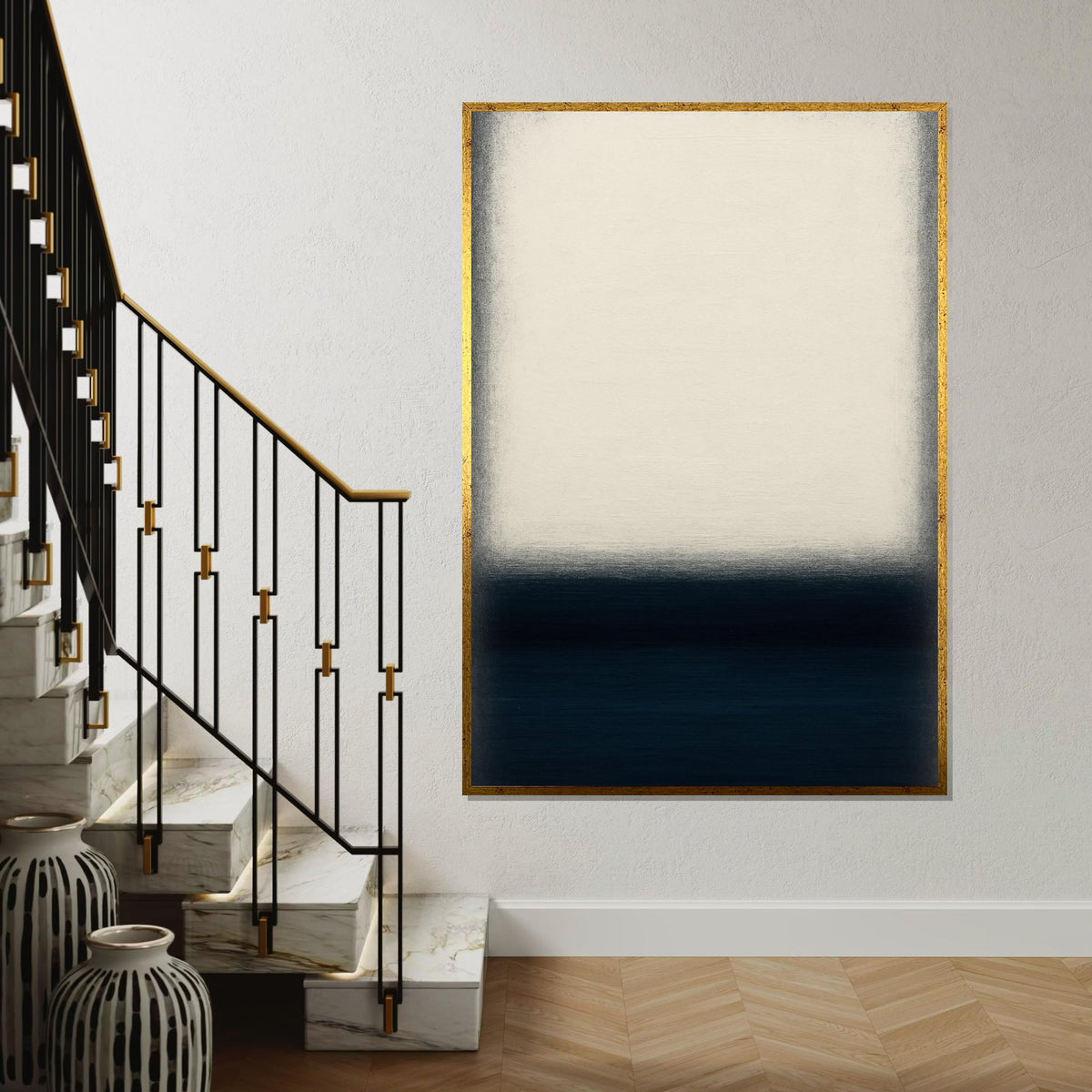 Mark Rothko Canvas, Black Abstract Wall Art, Mark Rothko Style Print,Affiche Art,Expressionist Canvas Painting,Ready To Hang Decor,Print Art
