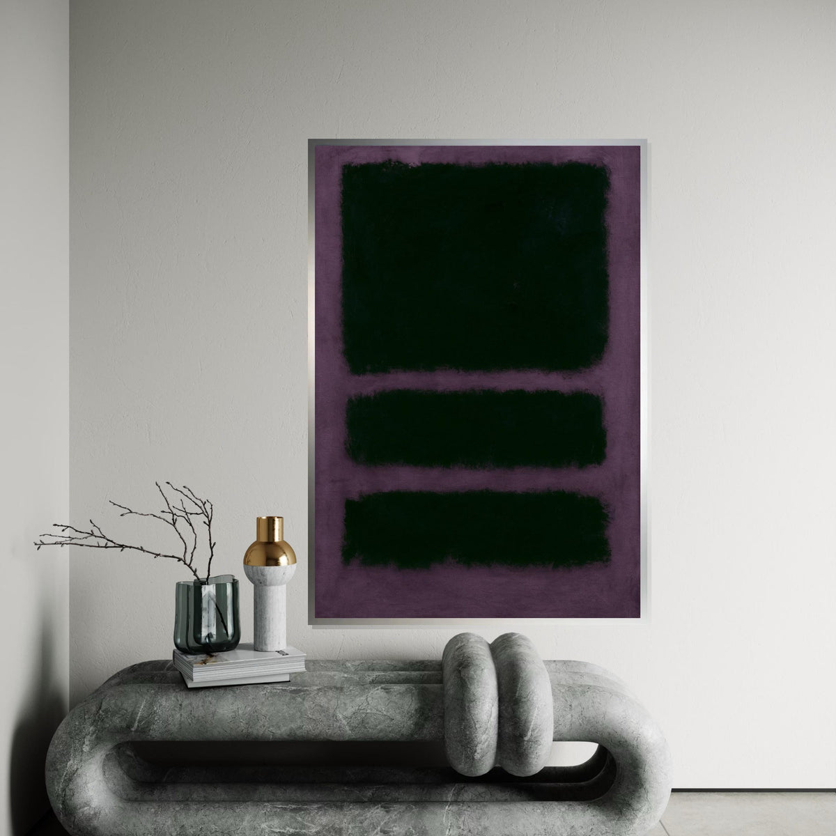 Mark Rothko Canvas,Purple Abstract Wall Art, Mark Rothko Style Print,Affiche Art,Expressionist Canvas Painting,Ready To Hang Decor,Print Art