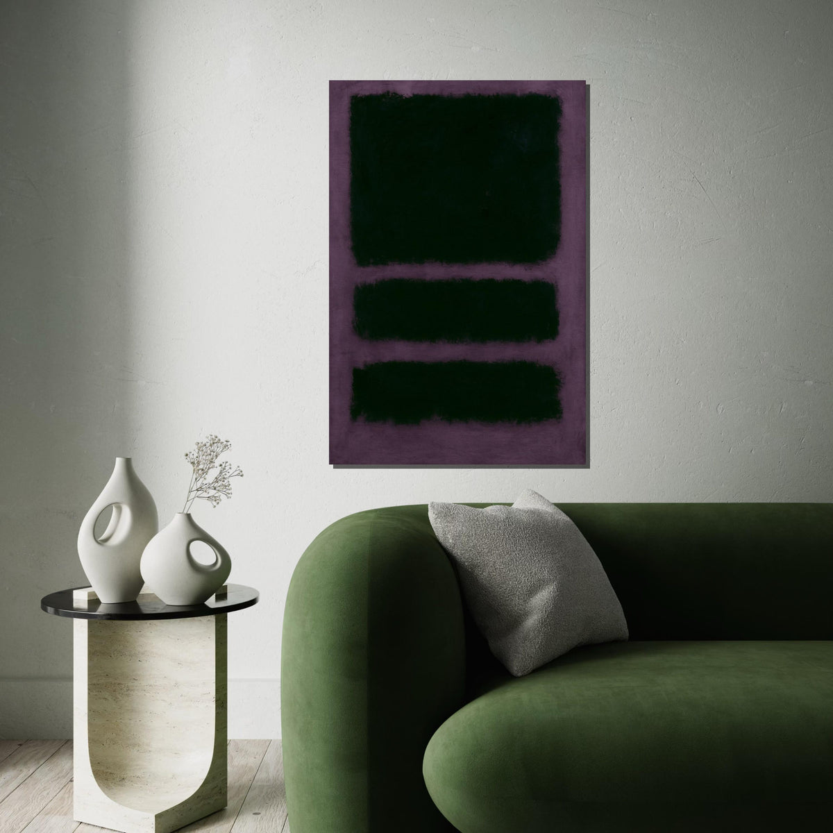 Mark Rothko Canvas,Purple Abstract Wall Art, Mark Rothko Style Print,Affiche Art,Expressionist Canvas Painting,Ready To Hang Decor,Print Art