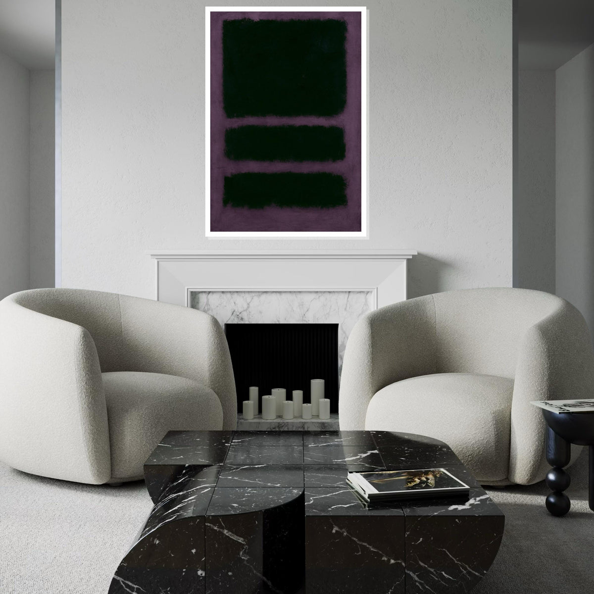Mark Rothko Canvas,Purple Abstract Wall Art, Mark Rothko Style Print,Affiche Art,Expressionist Canvas Painting,Ready To Hang Decor,Print Art