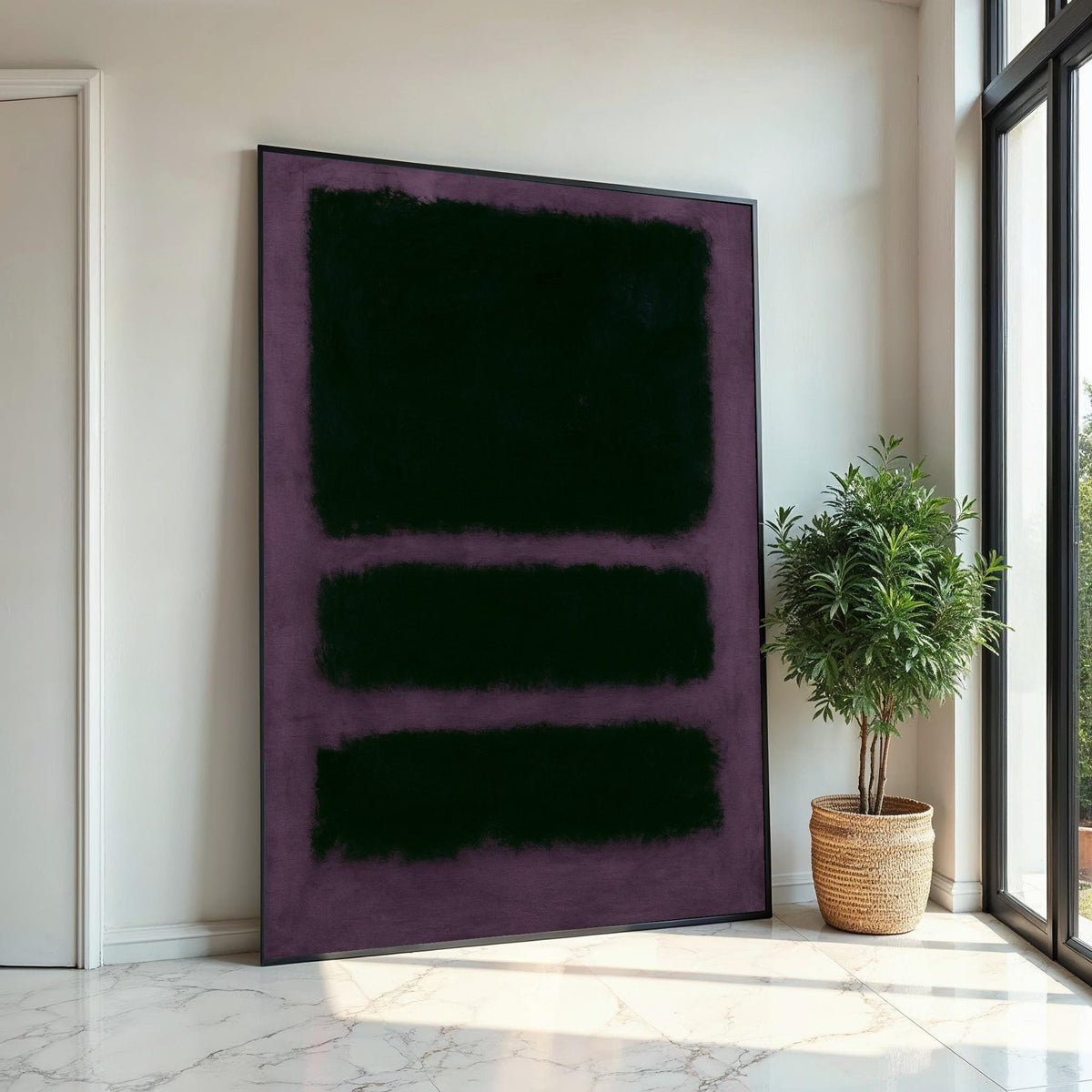 Mark Rothko Canvas,Purple Abstract Wall Art, Mark Rothko Style Print,Affiche Art,Expressionist Canvas Painting,Ready To Hang Decor,Print Art