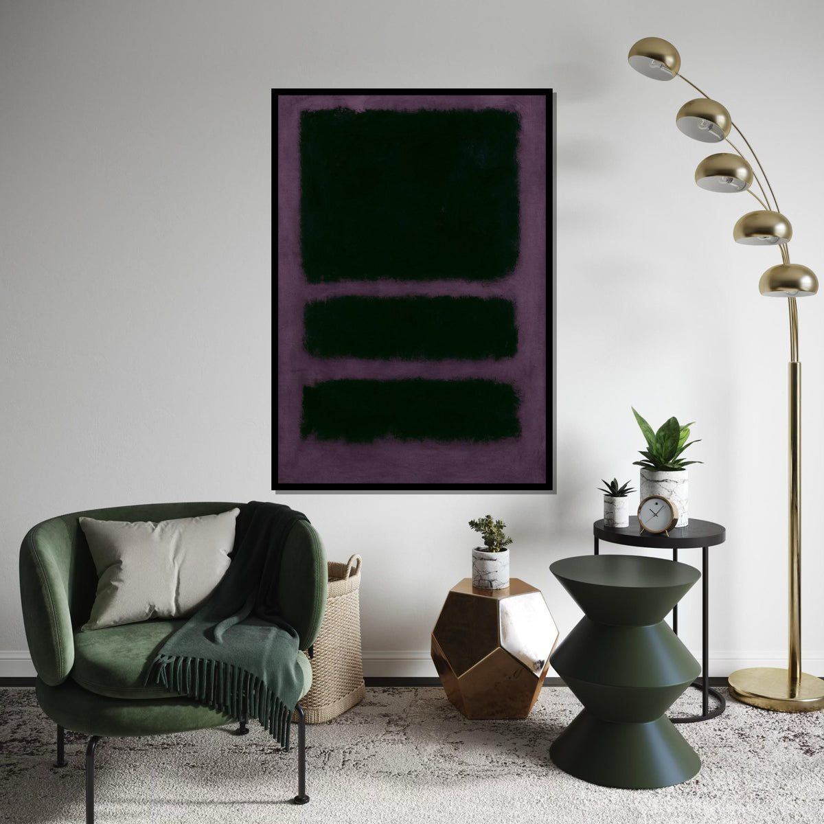 Mark Rothko Canvas,Purple Abstract Wall Art, Mark Rothko Style Print,Affiche Art,Expressionist Canvas Painting,Ready To Hang Decor,Print Art