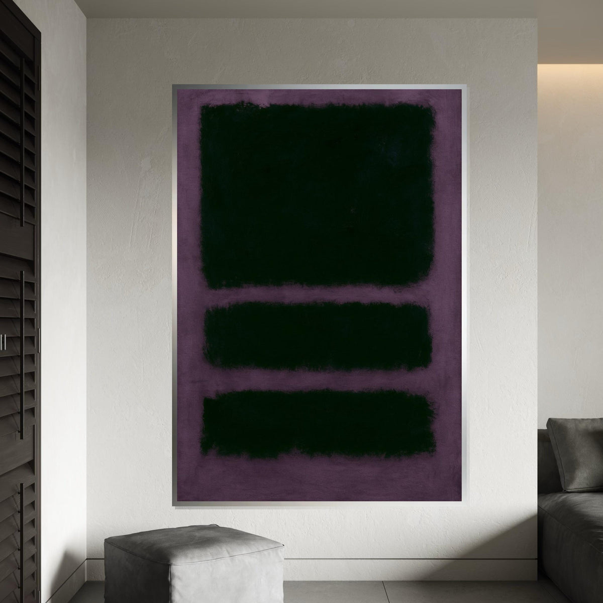Mark Rothko Canvas,Purple Abstract Wall Art, Mark Rothko Style Print,Affiche Art,Expressionist Canvas Painting,Ready To Hang Decor,Print Art