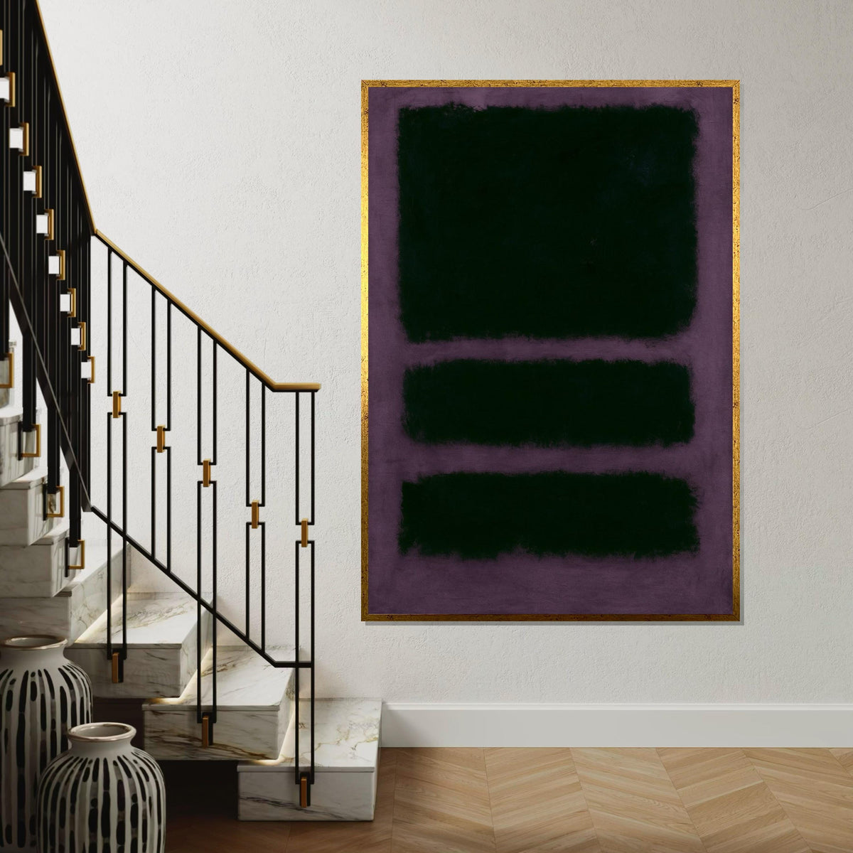 Mark Rothko Canvas,Purple Abstract Wall Art, Mark Rothko Style Print,Affiche Art,Expressionist Canvas Painting,Ready To Hang Decor,Print Art