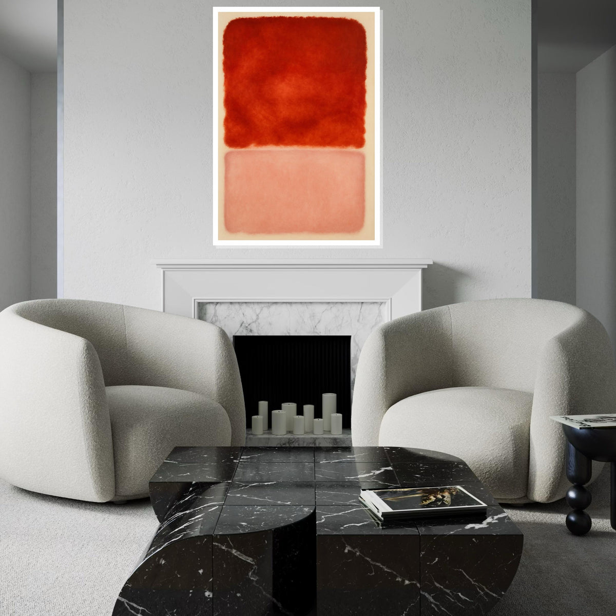 Mark Rothko Canvas, Mix Abstract Wall Art, Mark Rothko Style Print,Affiche Art,Expressionist Canvas Painting,Ready To Hang Decor,Print Art