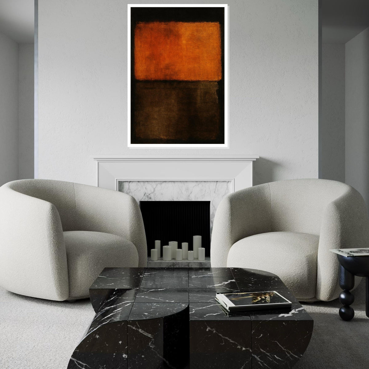 Mark Rothko Canvas, Mix Abstract Wall Art, Mark Rothko Style Print,Affiche Art,Expressionist Canvas Painting,Ready To Hang Decor,Print Art