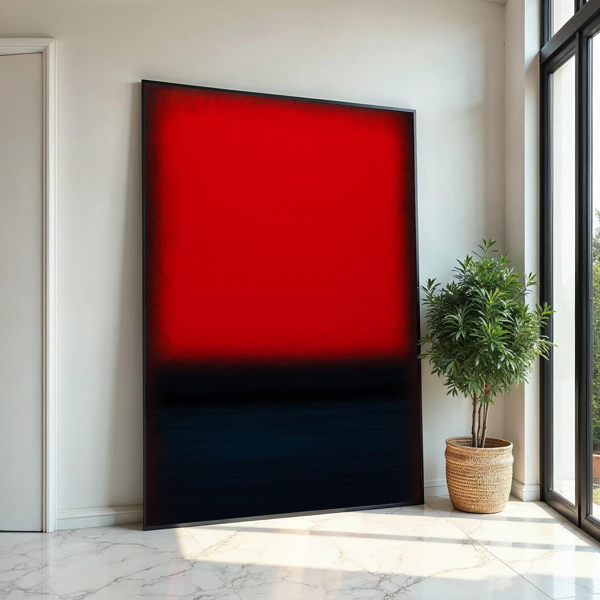 Mark Rothko Canvas,Red Mix Abstract Wall Art,Mark Rothko Style Print,Affiche Art,Expressionist Canvas Painting,Ready To Hang Decor,Print Art