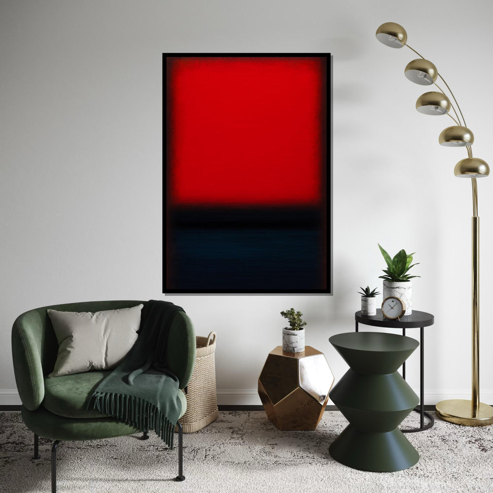 Mark Rothko Canvas,Red Mix Abstract Wall Art,Mark Rothko Style Print,Affiche Art,Expressionist Canvas Painting,Ready To Hang Decor,Print Art