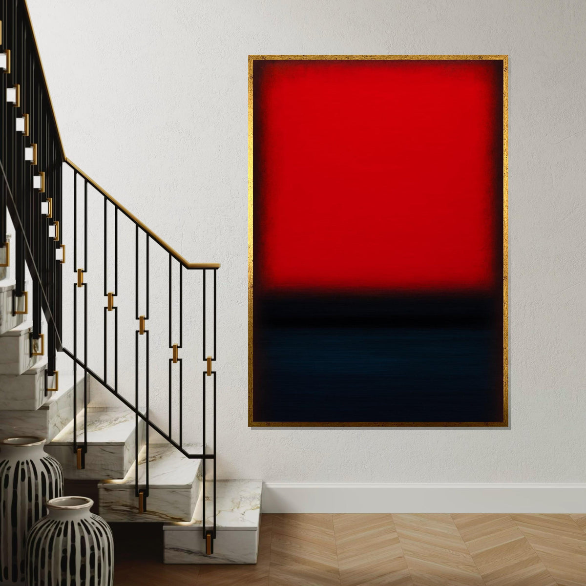 Mark Rothko Canvas,Red Mix Abstract Wall Art,Mark Rothko Style Print,Affiche Art,Expressionist Canvas Painting,Ready To Hang Decor,Print Art