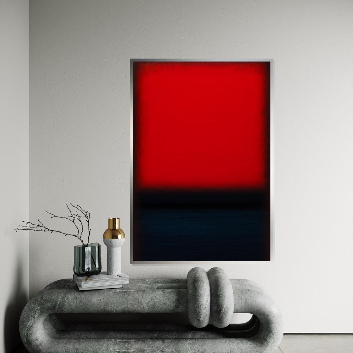 Mark Rothko Canvas,Red Mix Abstract Wall Art,Mark Rothko Style Print,Affiche Art,Expressionist Canvas Painting,Ready To Hang Decor,Print Art
