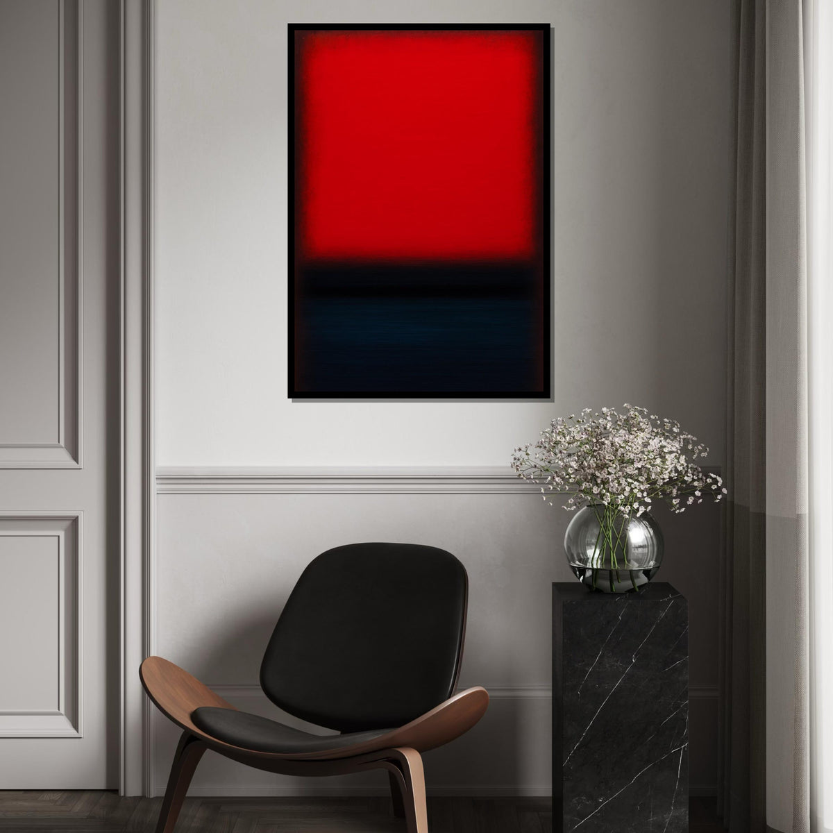 Mark Rothko Canvas,Red Mix Abstract Wall Art,Mark Rothko Style Print,Affiche Art,Expressionist Canvas Painting,Ready To Hang Decor,Print Art