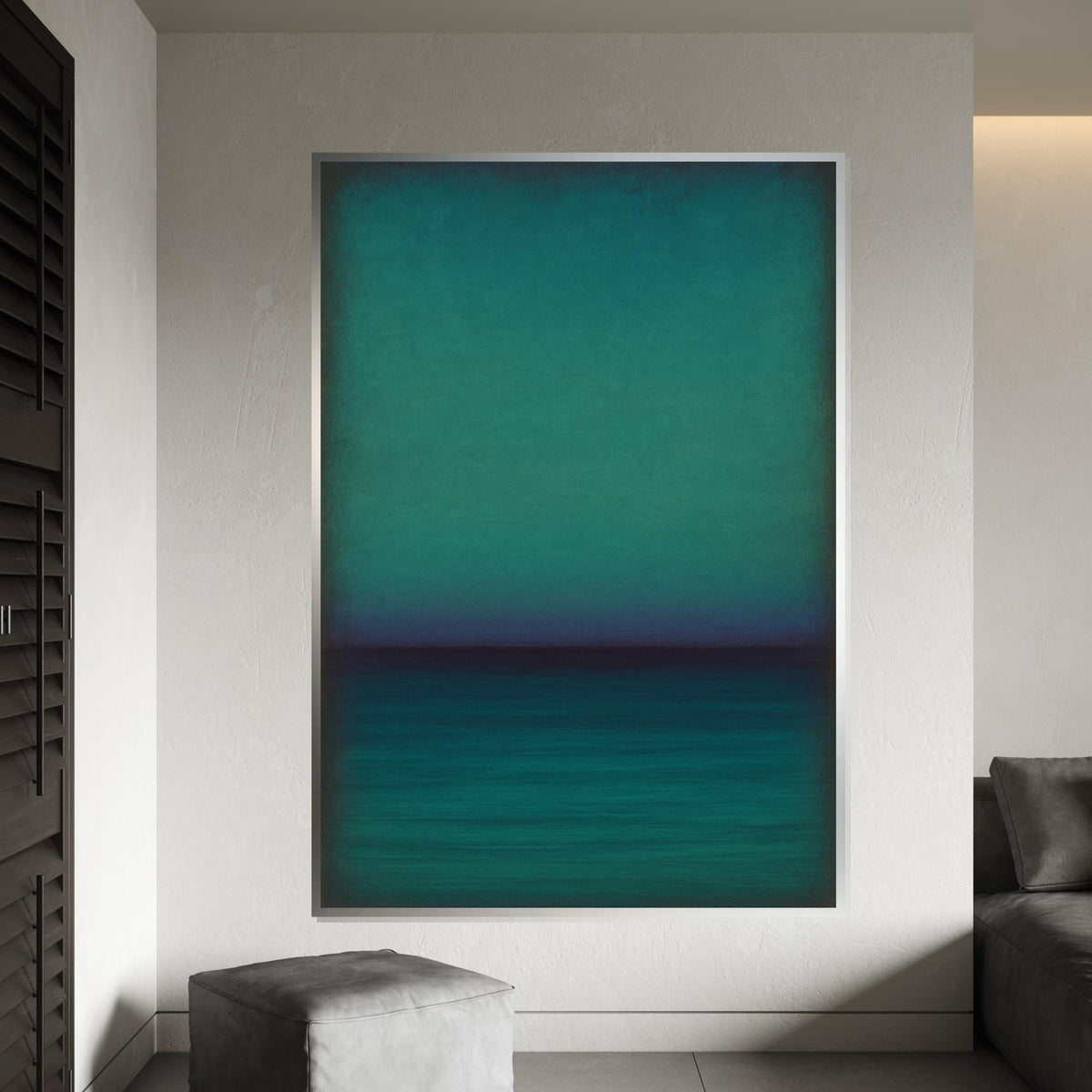 Mark Rothko Canvas, Green Abstract Wall Art, Mark Rothko Style Print,Affiche Art,Expressionist Canvas Painting,Ready To Hang Decor,Print Art