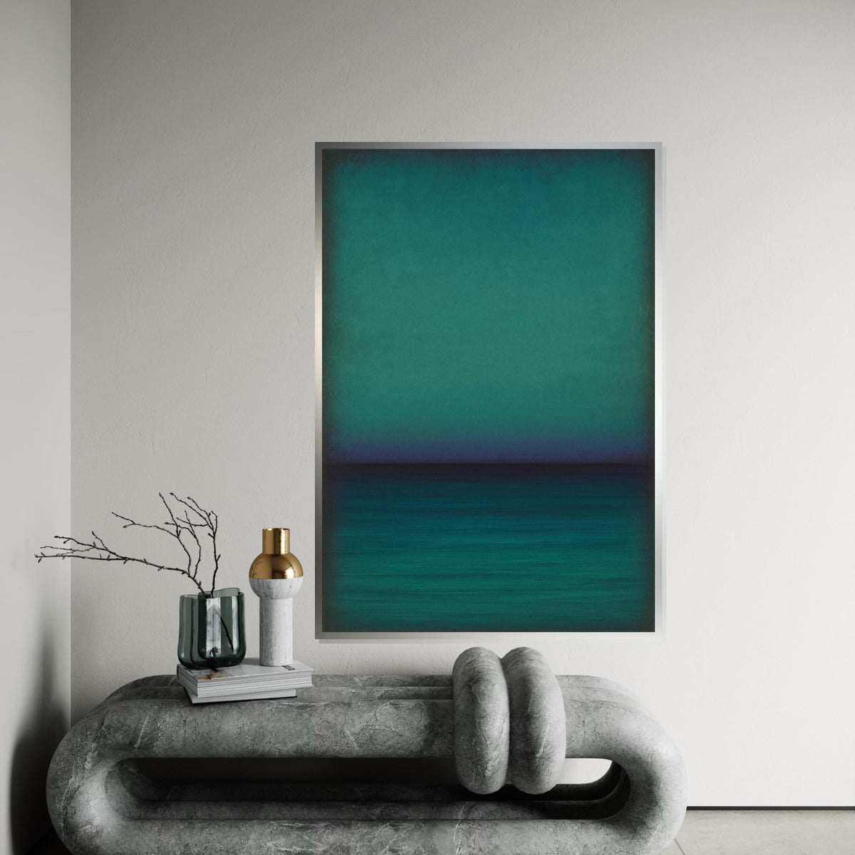 Mark Rothko Canvas, Green Abstract Wall Art, Mark Rothko Style Print,Affiche Art,Expressionist Canvas Painting,Ready To Hang Decor,Print Art