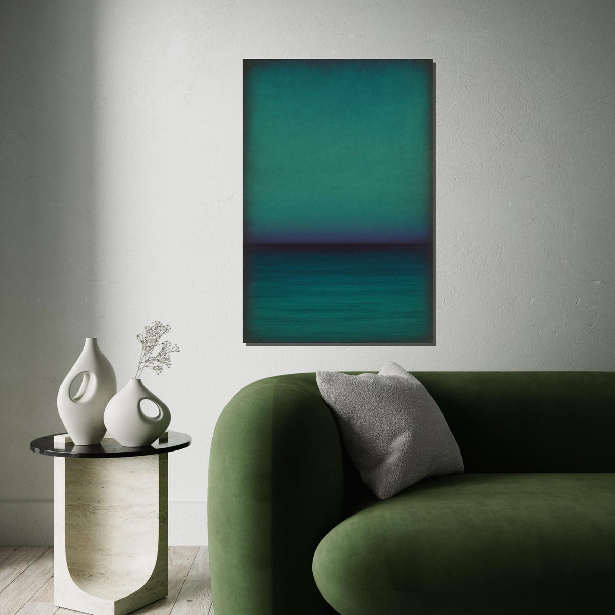 Mark Rothko Canvas, Green Abstract Wall Art, Mark Rothko Style Print,Affiche Art,Expressionist Canvas Painting,Ready To Hang Decor,Print Art