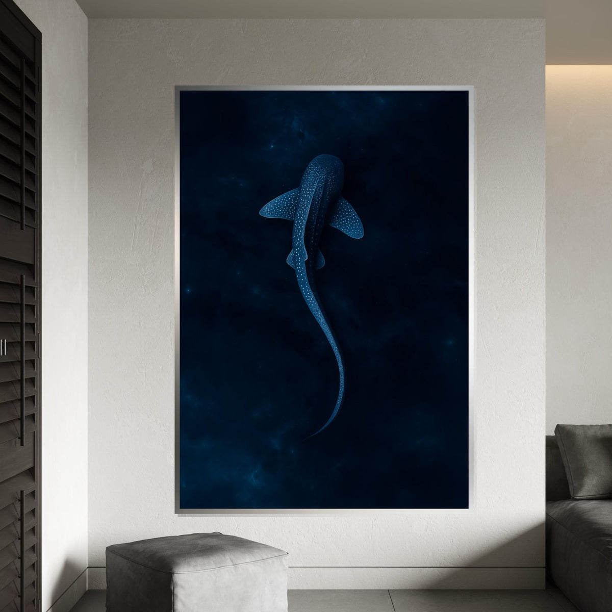 Whale Shark Canvas, Ocean Life Art, Marine Wall Art, Whale Shark Poster, Wall Art Canvas Design, Ready to Hang Decoration